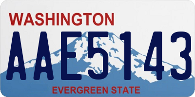 WA license plate AAE5143