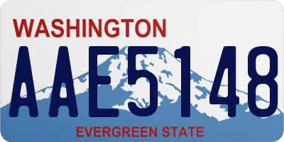 WA license plate AAE5148