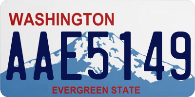 WA license plate AAE5149