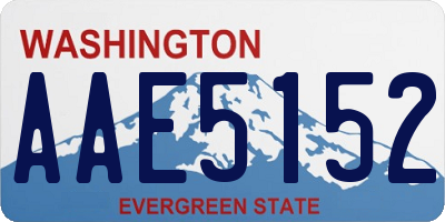 WA license plate AAE5152