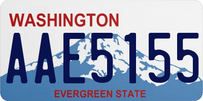 WA license plate AAE5155