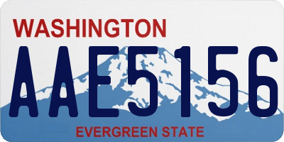 WA license plate AAE5156