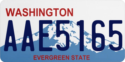 WA license plate AAE5165