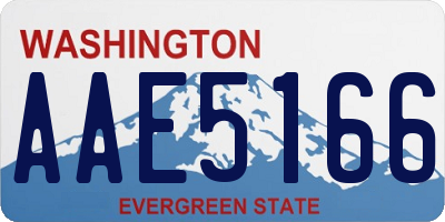 WA license plate AAE5166