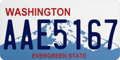 WA license plate AAE5167