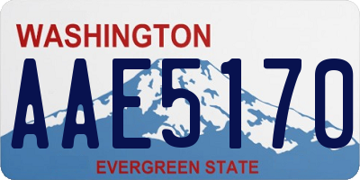 WA license plate AAE5170