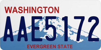 WA license plate AAE5172