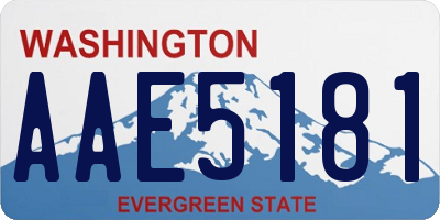 WA license plate AAE5181