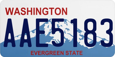 WA license plate AAE5183