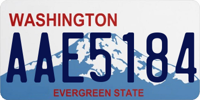 WA license plate AAE5184