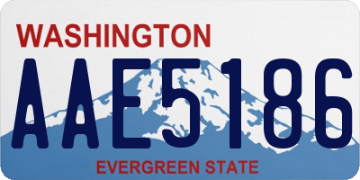 WA license plate AAE5186