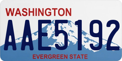 WA license plate AAE5192