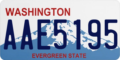 WA license plate AAE5195