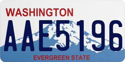 WA license plate AAE5196