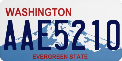 WA license plate AAE5210