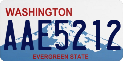 WA license plate AAE5212
