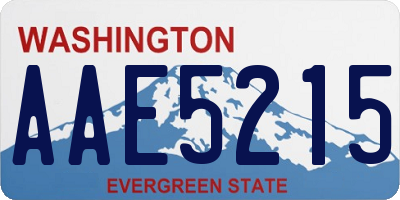 WA license plate AAE5215