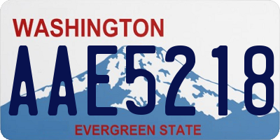 WA license plate AAE5218