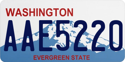 WA license plate AAE5220