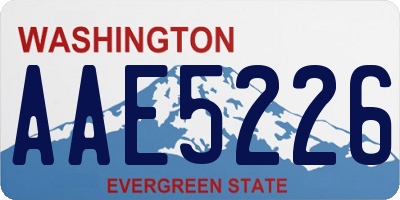 WA license plate AAE5226
