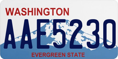 WA license plate AAE5230