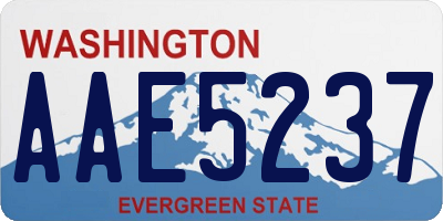 WA license plate AAE5237
