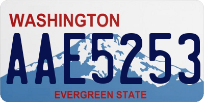 WA license plate AAE5253