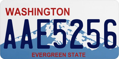 WA license plate AAE5256