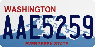 WA license plate AAE5259