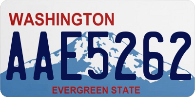 WA license plate AAE5262