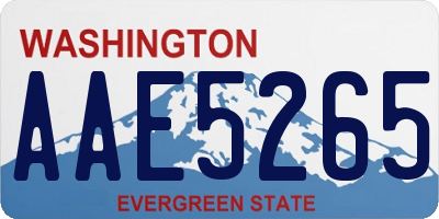 WA license plate AAE5265