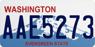 WA license plate AAE5273