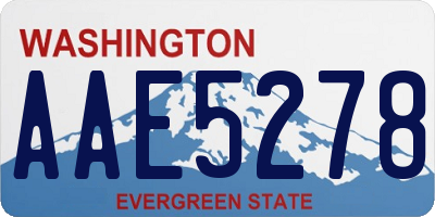 WA license plate AAE5278