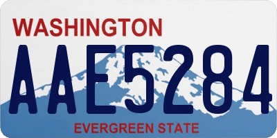 WA license plate AAE5284