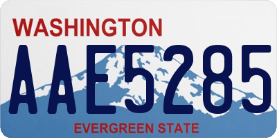 WA license plate AAE5285
