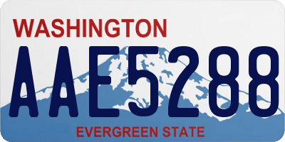 WA license plate AAE5288