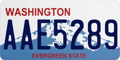 WA license plate AAE5289