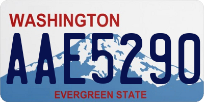 WA license plate AAE5290