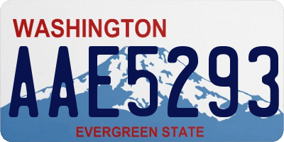 WA license plate AAE5293
