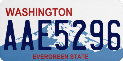 WA license plate AAE5296