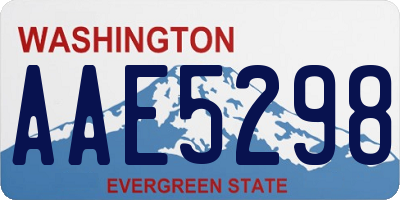 WA license plate AAE5298