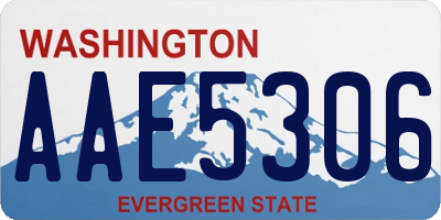 WA license plate AAE5306