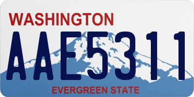 WA license plate AAE5311