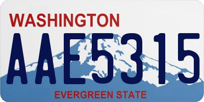 WA license plate AAE5315