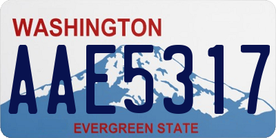 WA license plate AAE5317