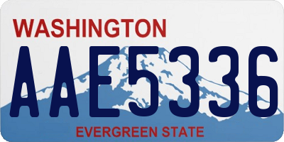 WA license plate AAE5336