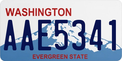 WA license plate AAE5341