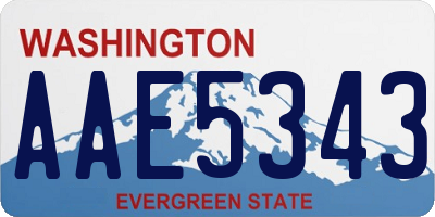 WA license plate AAE5343
