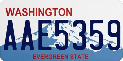 WA license plate AAE5359