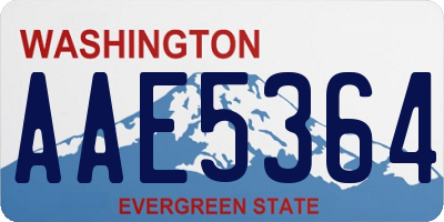 WA license plate AAE5364